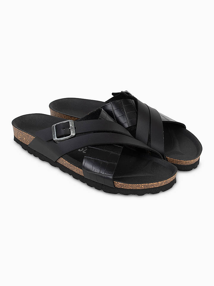 BACKSUN Pantoletten in Schwarz - 40