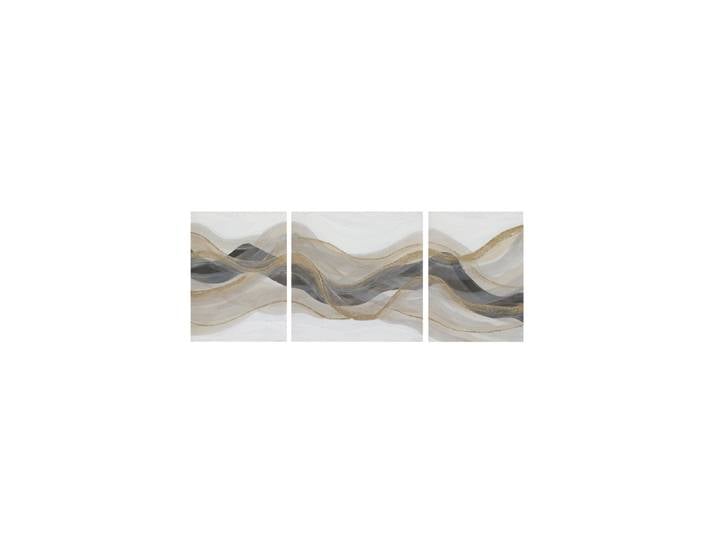 3-teiliges Handgemaltes, gerahmtes Bild „Schattenspiel“ 80 x 200 cm Multicolor Crea Collection