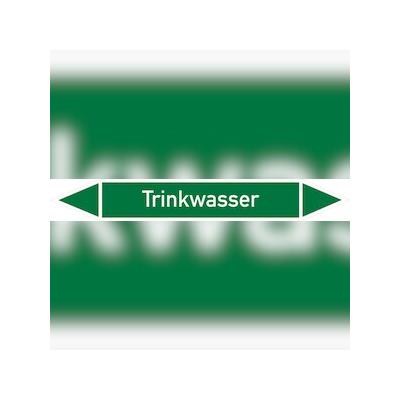 Rohrleitungskennzeichen Trinkwasser - 187x26 mm Folie selbstklebend