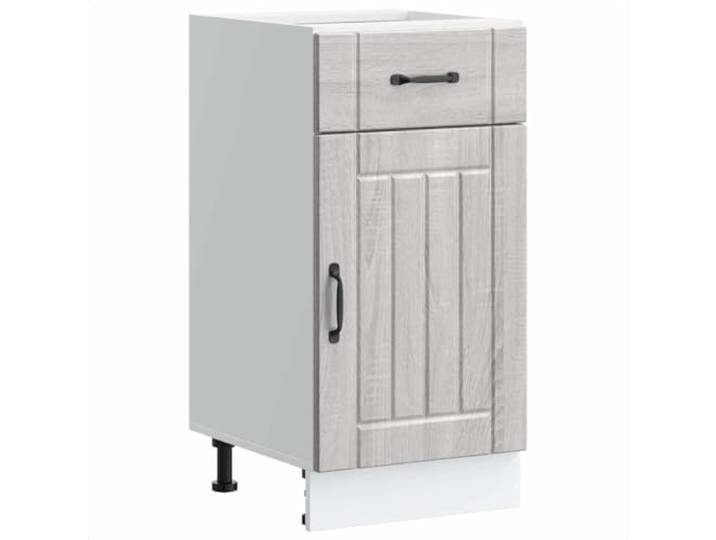 fsahslih Küchenunterschrank Lucca Grau Sonoma 40x46x81,5 cm Kompakter Beistellschrank für die Küche oder Vorratskammer mit Schublade, verstellbaren Füßen und robuster Konstruktion.