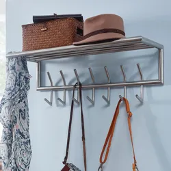 KADIMA DESIGN Wandgarderobe mit vielseitigen Aufbewahrungsmöglichkeiten, Polierter Stahl