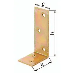 GAH Alberts Balkenwinkel L100 x 75 mm B.30 mm ungleichschenklig Stahl roh - 332259