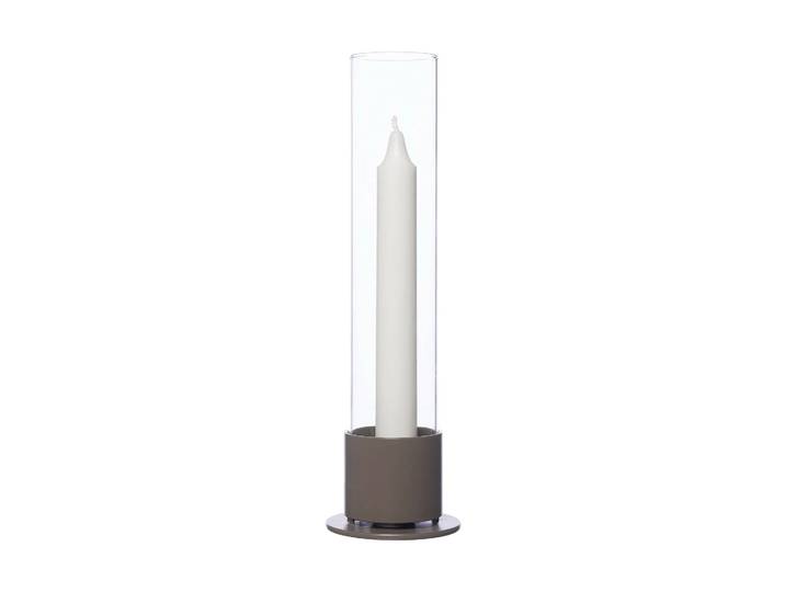 ERNST Bougeoir Ernst cylindre en verre Ø7,5 cm Taupe