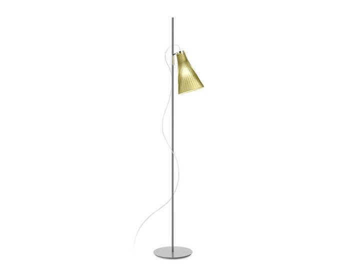 KARTELL lampadaire K-LUX (Base grise, diffuseur vert - Polycarbonate 2.0 recyclé)