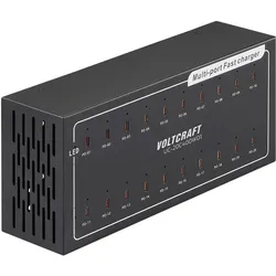 Voltcraft UC-20C400W01 USB Ladegerät 400 W 20x USB-C USB PD Innenbereich USB Po (400 W, 20 Ports), USB Ladegerät, Schwarz