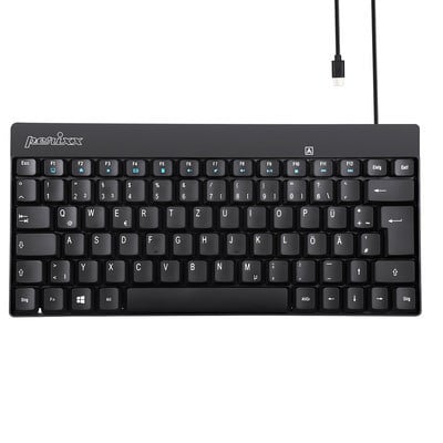 Perixx PERIBOARD-422 DE Mini USB-C bedraad toetsenbord, zwart