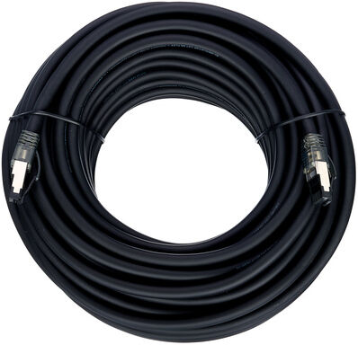 Hicon CAT6A Armored Cable 10G 20m Schwarz