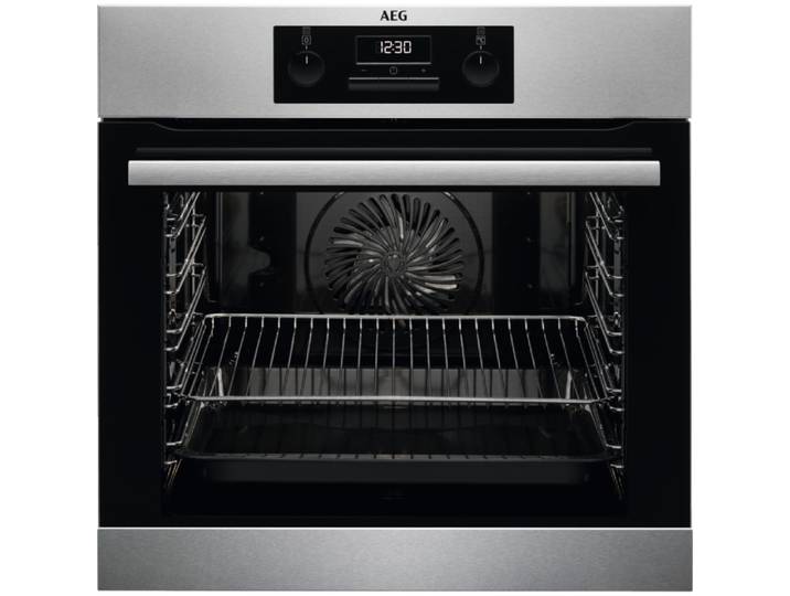 AEG BEB331010M Einbaubackofen / Serie 6000 mit SurroundCook / Reinigung mit Wasserdampf / Grillfunktion / Display mit Uhr / A / Edelstahl mit Antifingerprint, 944188459