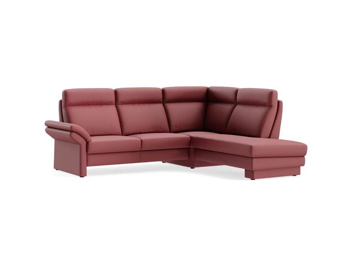 Ecksofa Albula Echtleder Bronco red B 250 T 215 cm - Möbel Konfigurator: Traummöbel individuell zusammenstellen