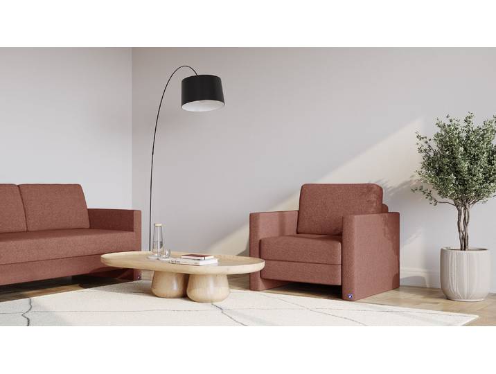 BRUNO Schlafsessel 70cm in Hazelnut praktische Größe stabiles Massivholz & Boxspringkomfort