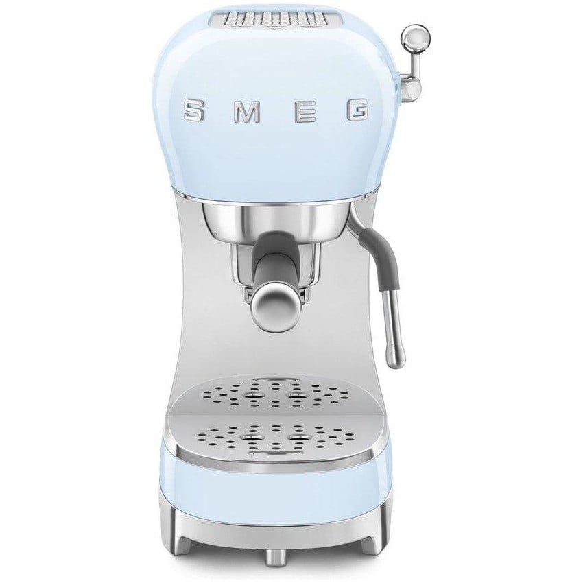 Smeg ECF02PBEU espressomachine met filterhouder, pastelblauw