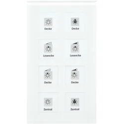 MDT Glastaster, Schalter + Taster, Weiss