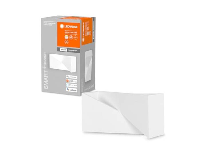 LEDVANCE ORBIS SWAN SMART+ Wi-Fi Leuchte, dimmbare LED Wandleuchte für den Innenbereich, 23W, Farbtemperatur von 3000-6500K, 600 Lumen, bemalbare Oberfläche, rechteckige Form 30x15cm