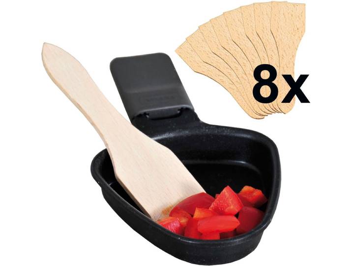 8-Delige Set Raclette / Gourmet Spatels - Houten Gourmetspatels - FSC® Beuken - Raclette Spatels - Set van 8 Houten Kleine Spatels