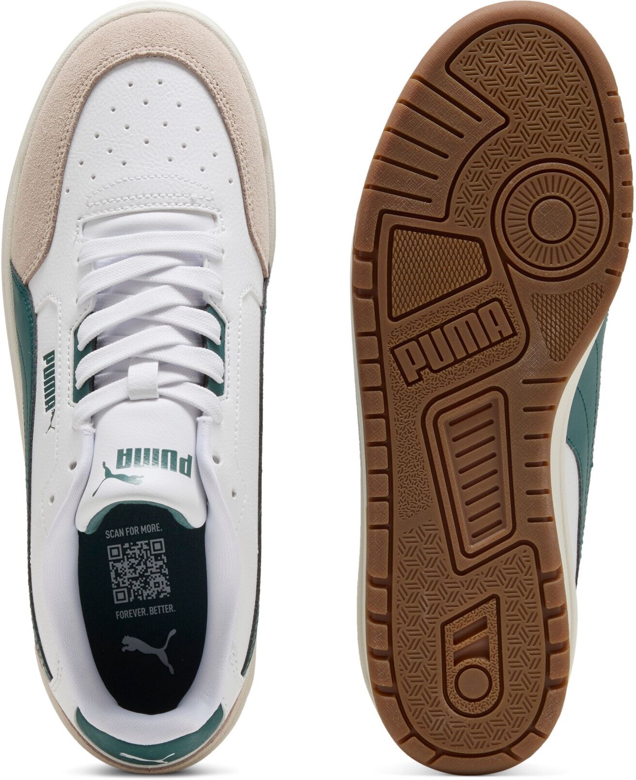 Sneaker PUMA "SHUFFLE DOWNTOWN OG", Damen, Gr. 43, grün (puma weiß, herb garden), Synthetik, Schuhe Sneaker, für sportliche und lässige Anlässe, mit Gummilaufsohle puma weiß, herb garden 43