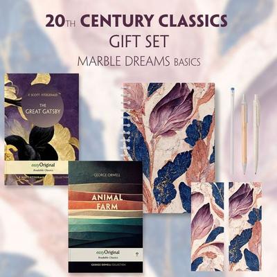 20th Century Classics Books-Set (with audio-online) Readable Classics Geschenkset + Marmorträume Schreibset Basics, Set von F. Scott Fitzgerald,George