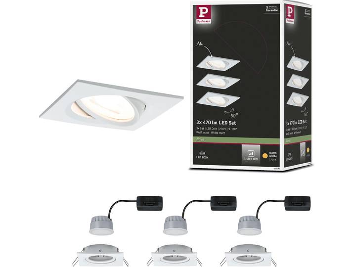Paulmann LED encastré Nova set de base orientable