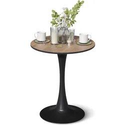 Vicco, Esstisch, Esstisch Carl, Nussbaum/Schwarz, 60 x 60 cm (60 x 60 x 73 cm)