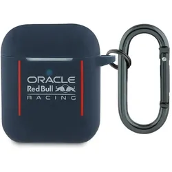 Red Bull Case Silicone Logo & Lines for AirPods 1 / 2 navy blue (Kopfhörer Hülle), Kopfhörertasche + Schutzhülle, Blau