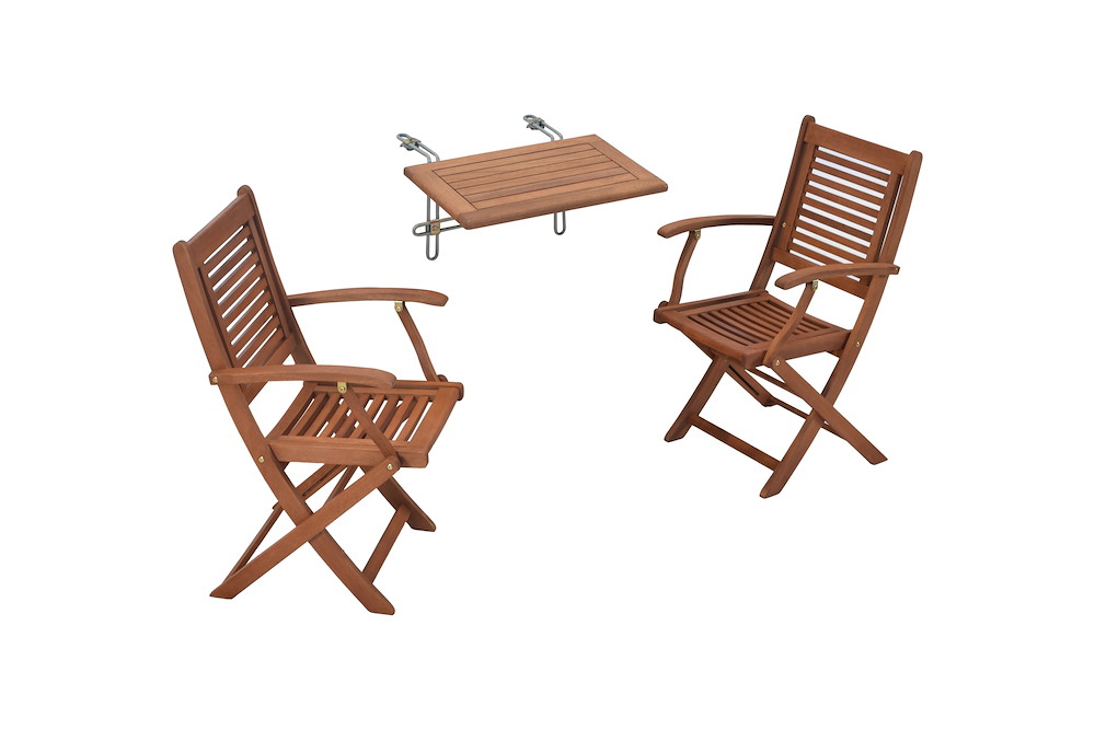 MERXXHANDELS Cordoba Set 3tlg 2 Sessel Balkonhängetisch 60x40cm 16946330