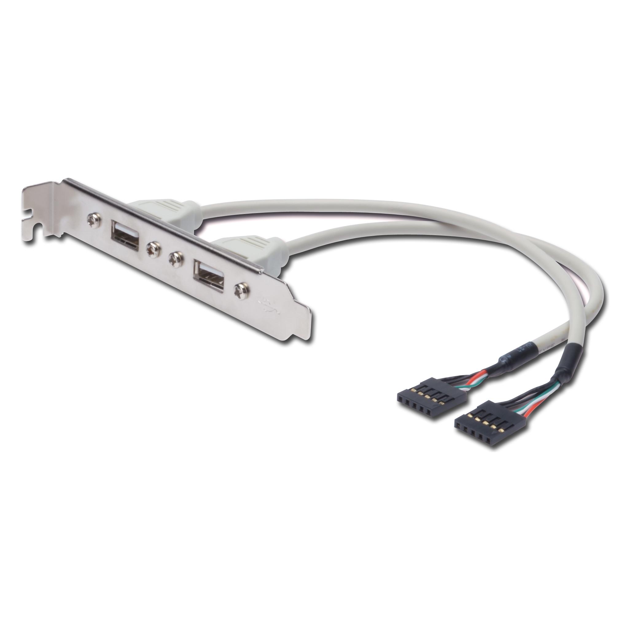 Digitus USB Slotblechkabel,0.25m (AK-300301-002-E)
