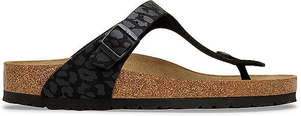 BIRKENSTOCK Damen Sandalen Gizeh Foil Leo Print Medium/Narrow schwarz   36 W
