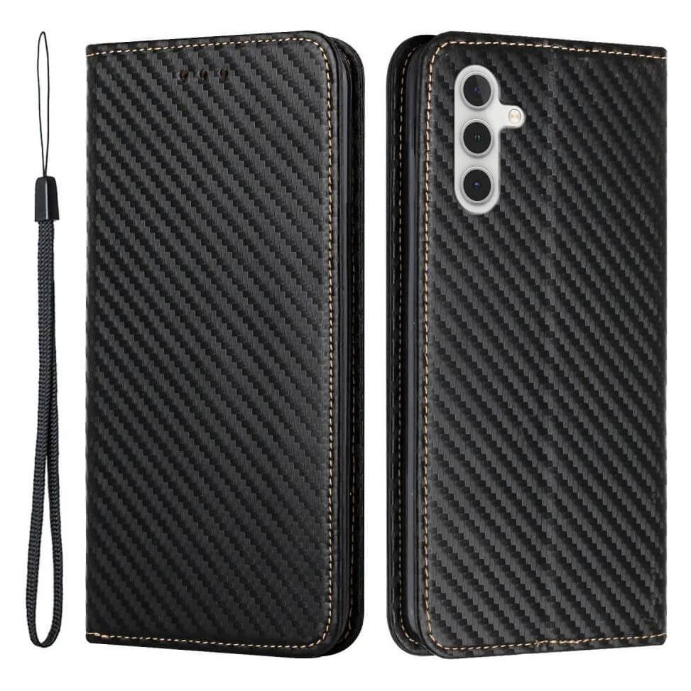 Cover-Discount Galaxy A54 - Carbon Look Flip Case Hülle schwarz (Samsung Galaxy A54 5G) (660124569A)