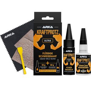 Kraftprotz 2-Komponenten-Kleber Schweißnaht,110g, auf Acrylat Basis, schwarz, wasserfest