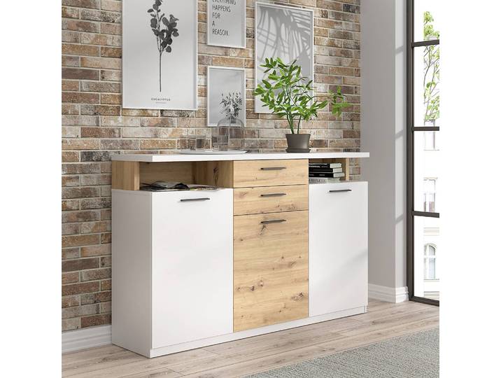 Buffet Chietz 170 x 107 x 42cm Blanc/Marron