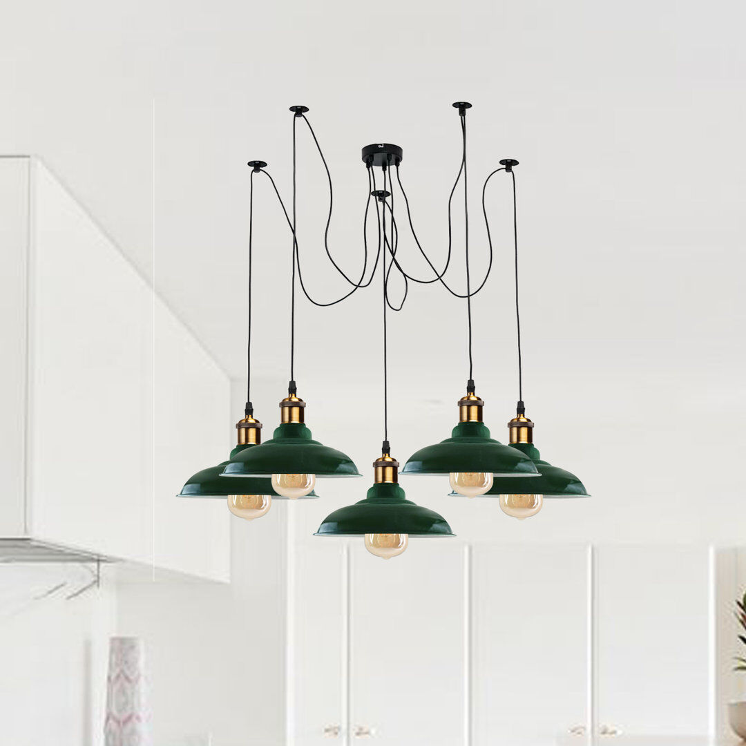 Longshore Tides London 5 - Light Pendant Green 213.5cm H X 32cm W X 32cm D
