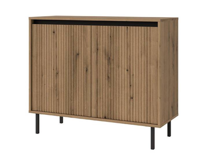 Compleo Kommode mit zwei Türen, geriffelter Front, Elegant design CIAO
