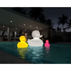 MEGA DUCK Lamp Akku-LED-Garten- und Poollampe Goodnight Light by Mark Newton,, Leuchtfarbe weiß