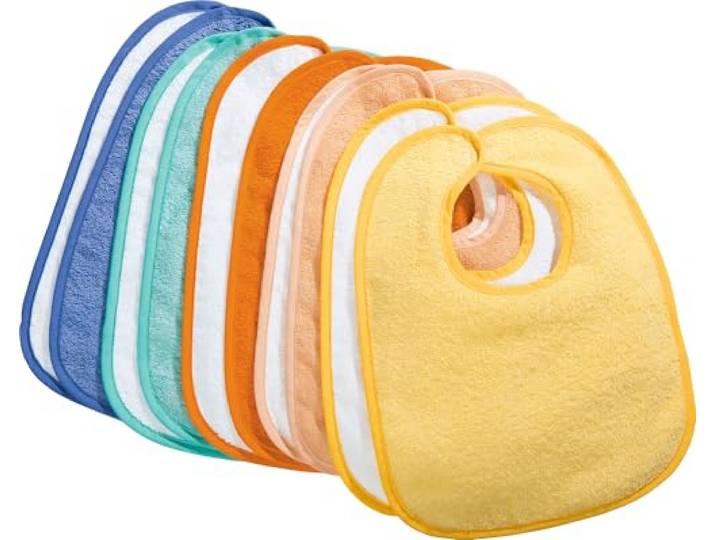 Erwin Müller Lätzchen 10er-Pack Frottier bunt