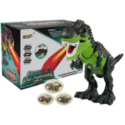 Batterie Dinosaurier Eier legend Brennendes Feuer Dampf Grün