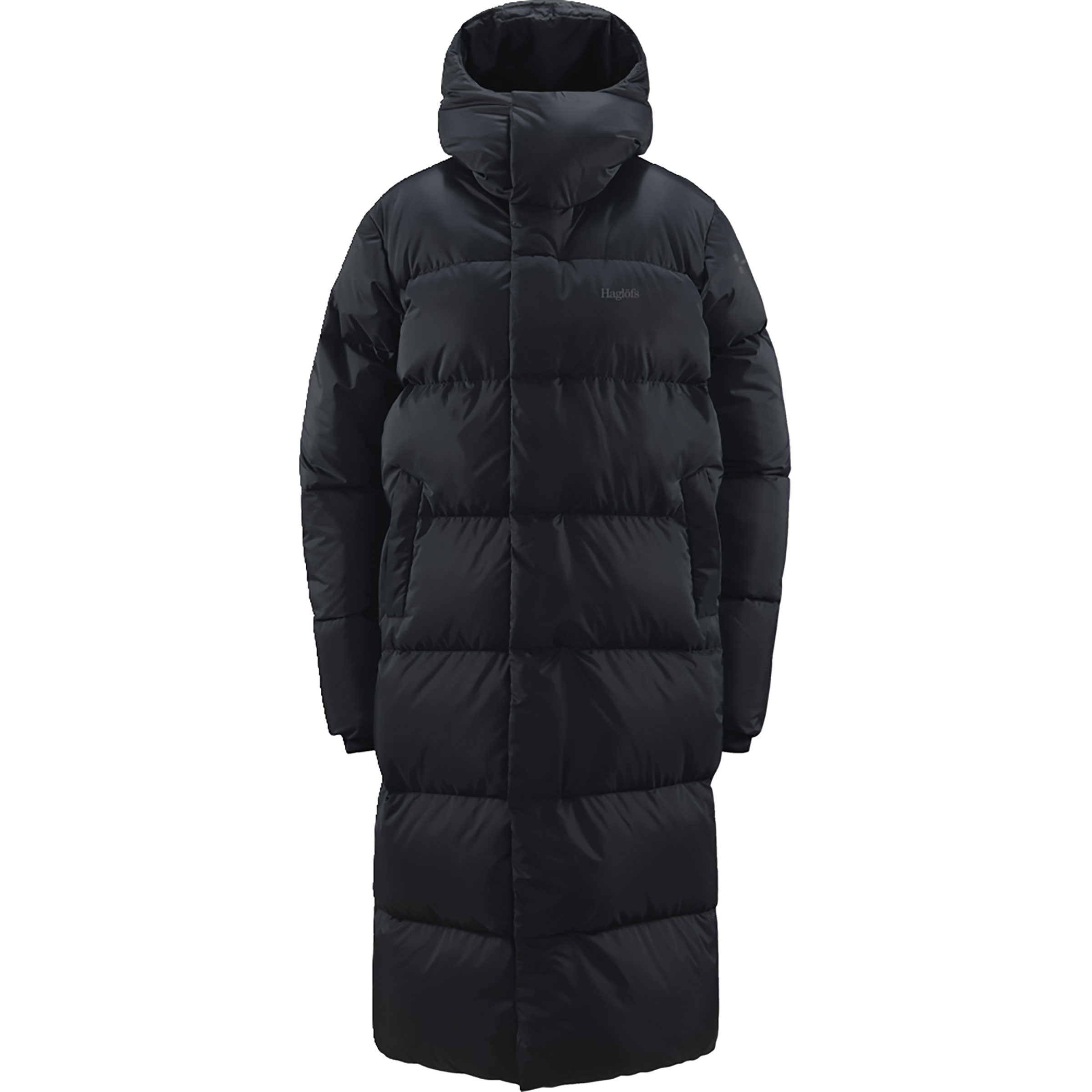 Haglöfs Long Down II Parka Damen Winterjacke schwarz Größe L Trekking Isolierend Wasserabweisend