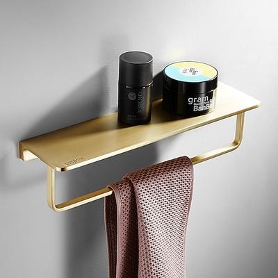 Handtuchhalter aus gebürstetem Messing, Handtuchhalter für Badezimmer, wandmontierter Handtuchhalter, Badezimmerzubehör aus Messing, Badezimmerregal, Handtuchhalter, Handtuchständer, Badezimmerzubehör