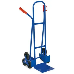 BRB Treppenkarre aus Stahl, Farbe blau, Tragkraft 175 kg, BxTxH 520 x 560 x 1210 mm