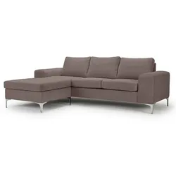 Nordic Collection Ecksofa Shea Stoff Taupe Brown