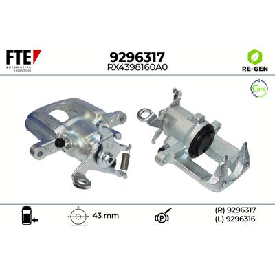 FTE Bremssattel 9296317 Hinterachse rechts für Fiat