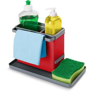 Metaltex Spülbecken-Organizer Tidytex 297530001, rot, 24 x 14 x 13 cm (B/H/T), Kunststoff