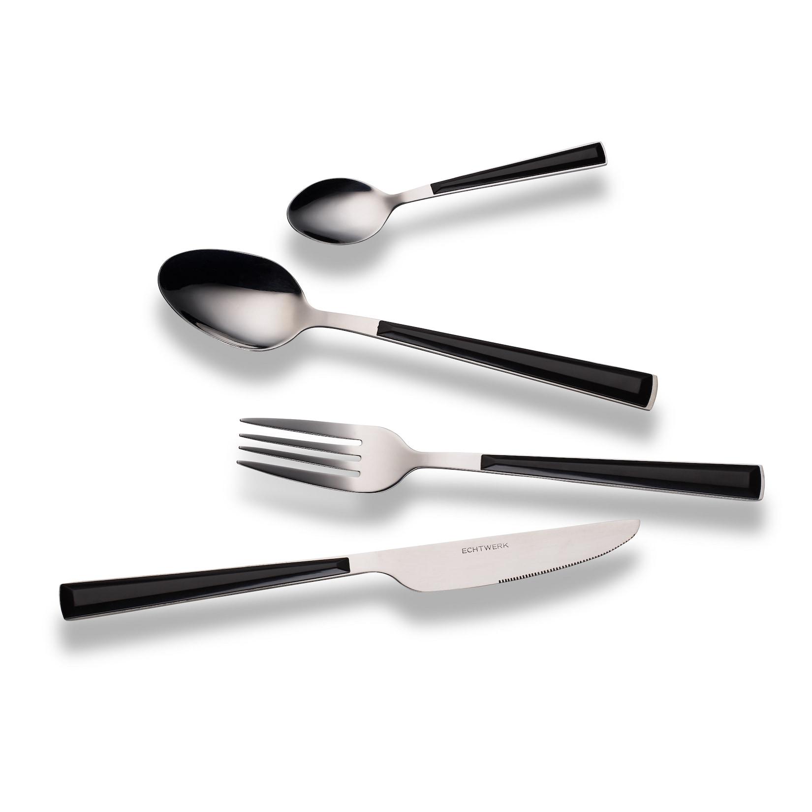 ECHTWERK Besteck Set "Basic" 16tlg black