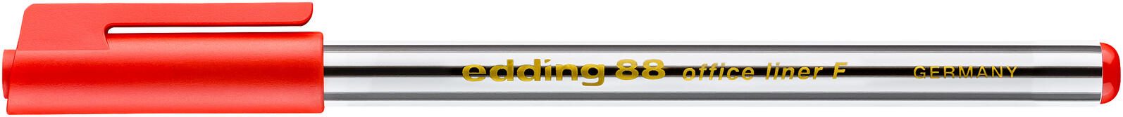 edding 88 Office Liner Fineliner 0.6 mm Rot 4-88002
