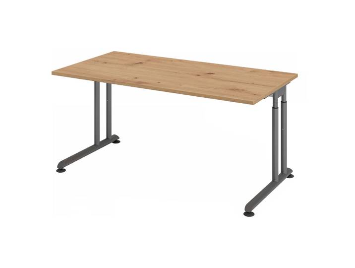 ZENO 16 G Schreibtisch 160 x 80 höhenverstellbar Asteiche/Graphit