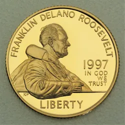 Goldmünze 5 Dollar "Franklin D. Roosevelt" 1997 (PP) (USA)