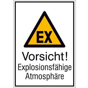 SafetyMarking Hinweisschild ISO 7010 W021, Folie, 18x13 cm, Warnzeichen, explosionsfähige Atmosphäre