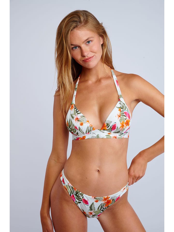 Banana Moon Bikini-Hose "Palmrose" in Creme/ Bunt - 36