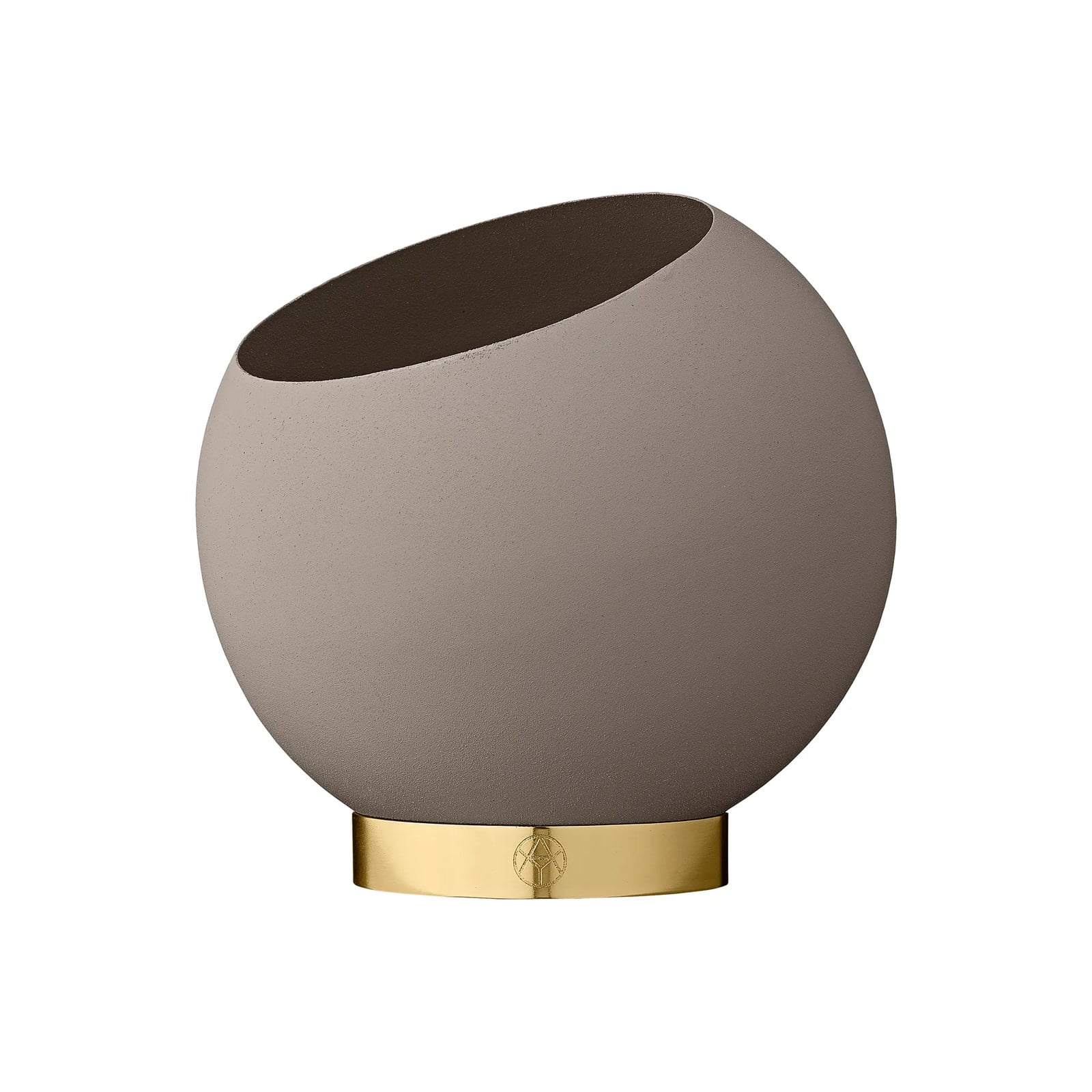AYTM Globe bloempot beige, keramiek, ronde tafelvaas, Ø 17 cm
