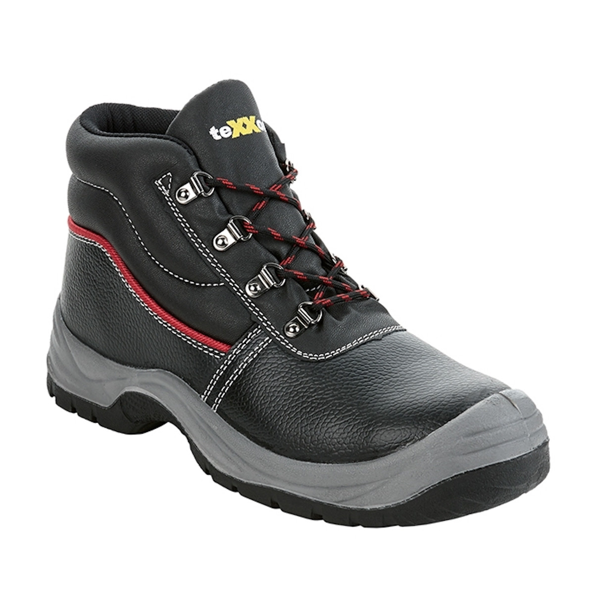 teXXor S3 veiligheidsschoenen model LE MANS zwart/rood