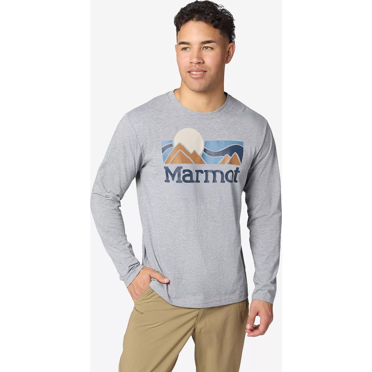 Marmot Coastal Tee Long Sleeve grey heather (007) XL M17075-007-XL