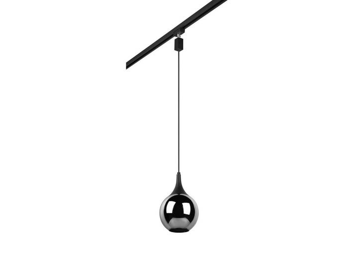 Trio Leuchten Schienensystem-Hängeleuchte, Schwarz, Chromfarben, Glas, 180 cm, Lampen & Leuchten, Innenbeleuchtung, Schienensystem